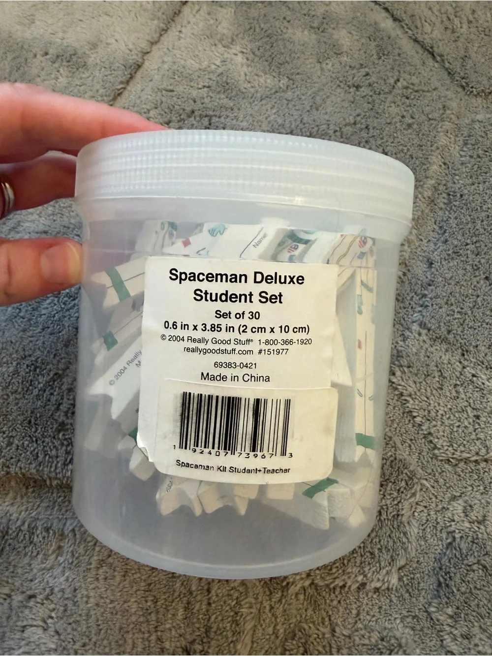 Spaceman Deluxe Student Set Writing Spacers Storage Learning Tool 30 PCS